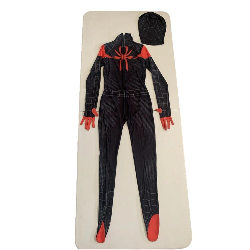 Spiderman Sz M Into the SpiderVerse Miles Jumpsuit Adult/Kids Cosplay Costume - Picture 2 of 16